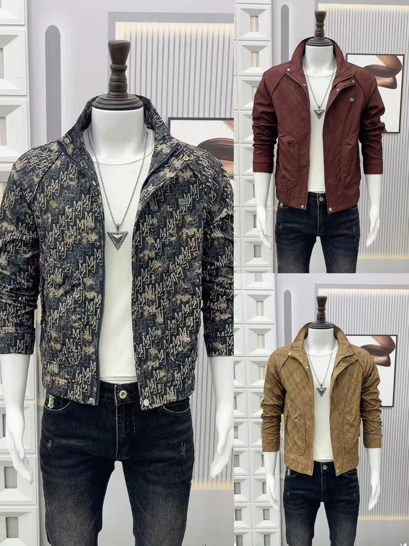 秋季新款轻奢百搭时尚潮流立领男士韩版休闲夹克外套