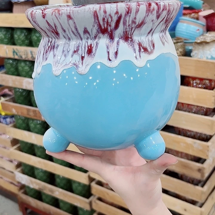 有孔.凑单10元陶瓷花盆发货！