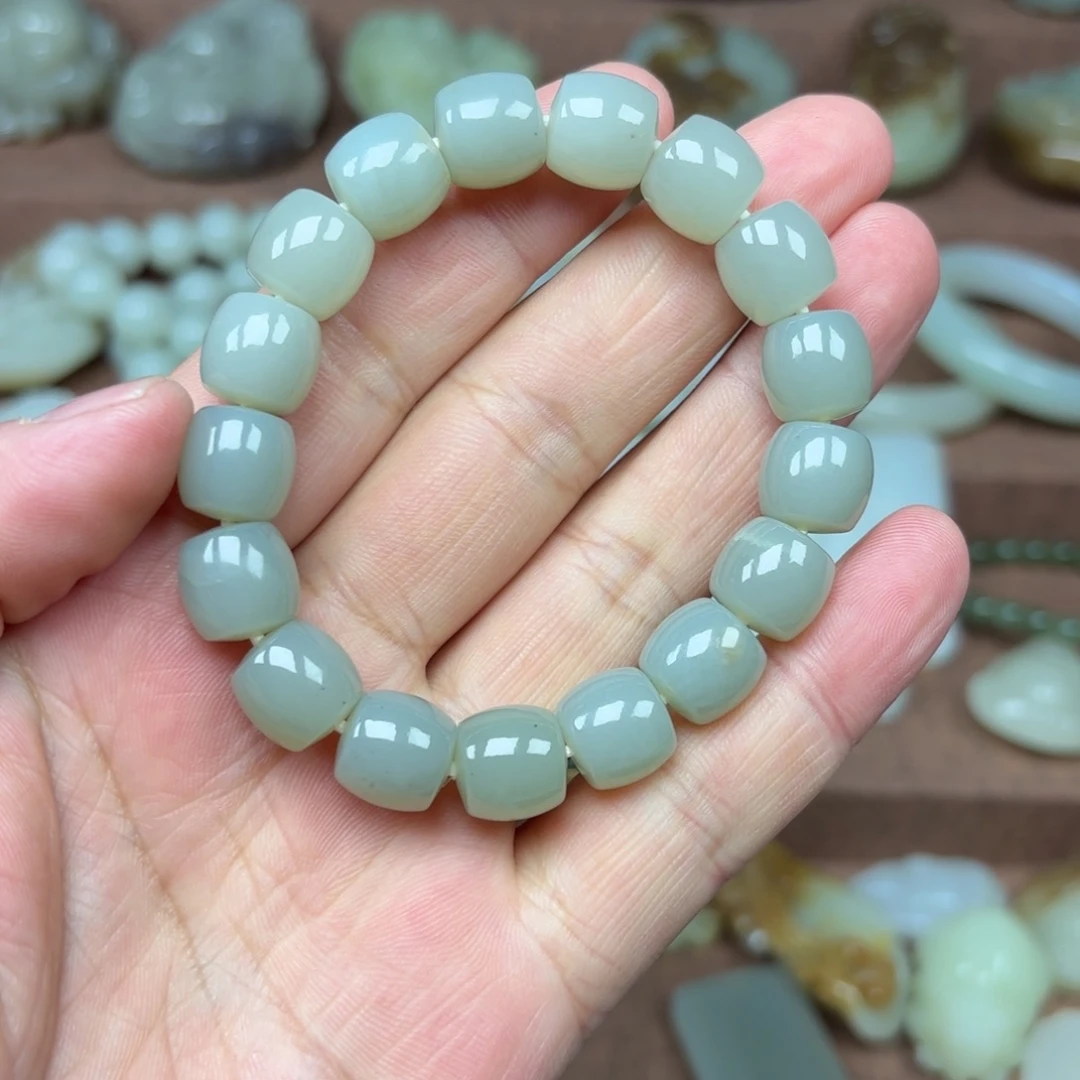 平***钢和田玉未镶嵌挂件