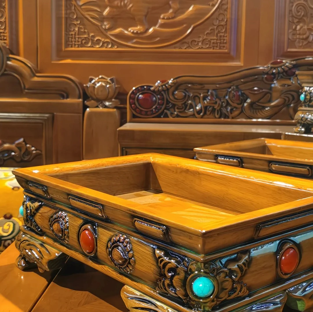 纯实木藏式新款果盘家具藏式家具