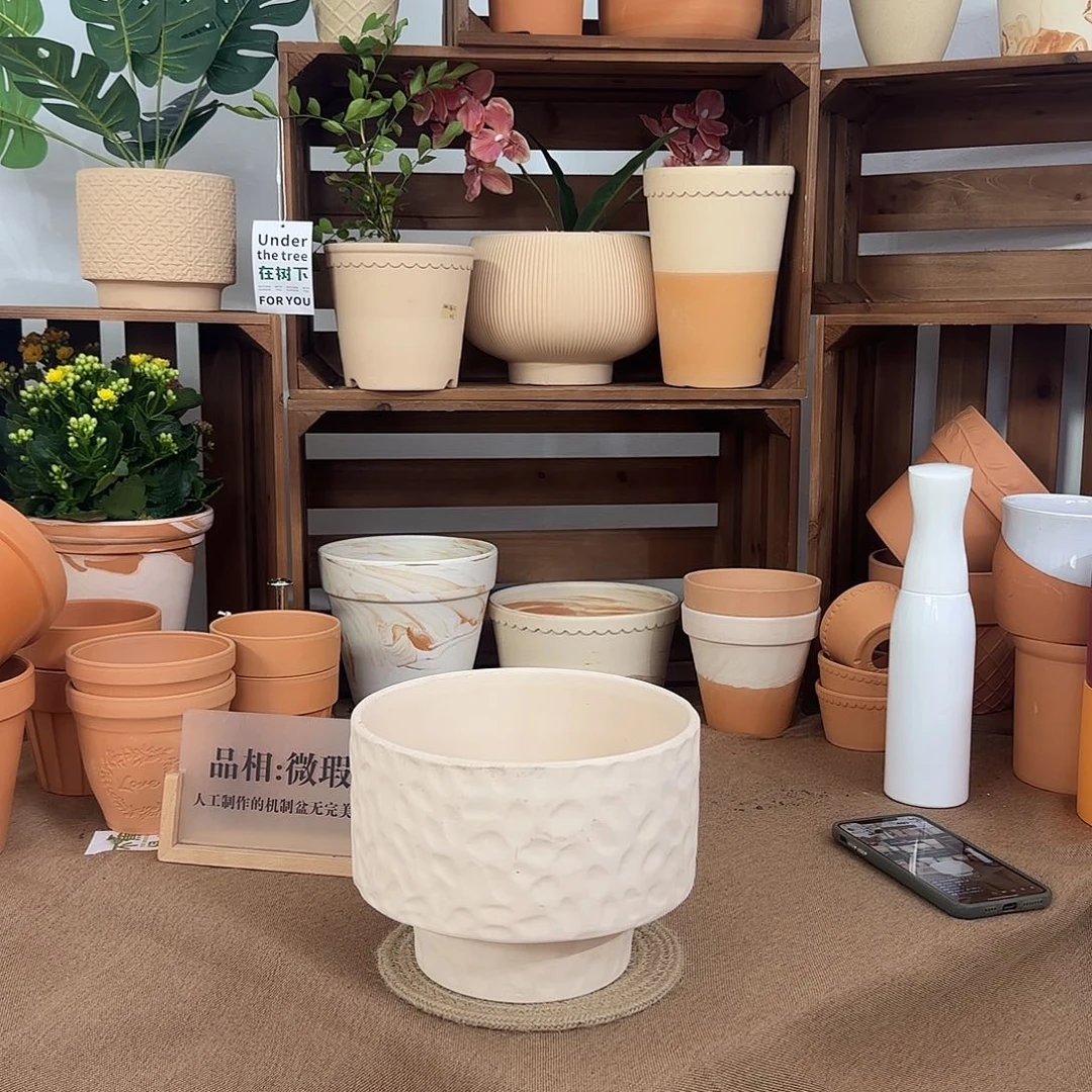 微瑕波西米亚矮盆20口15高