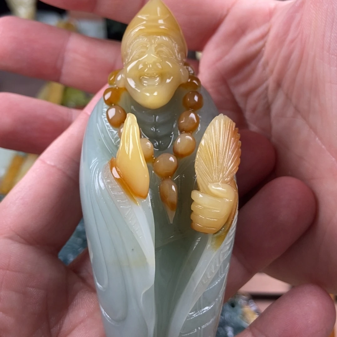 曙***光岫玉未镶嵌手把件