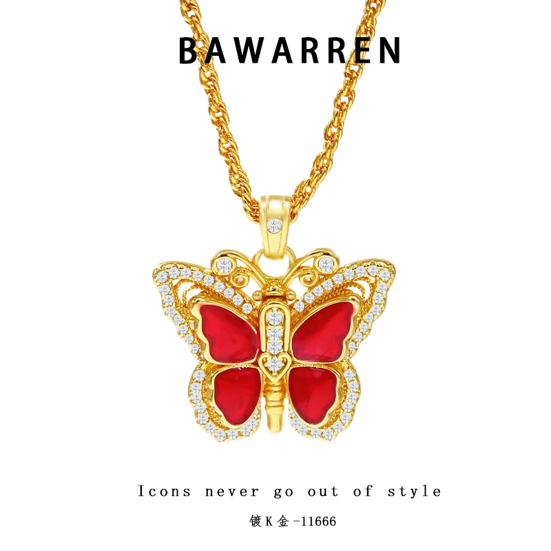 Bawarren 镀K金 意❤ 11666-【蝴蝶盘缠】轻奢百搭项链