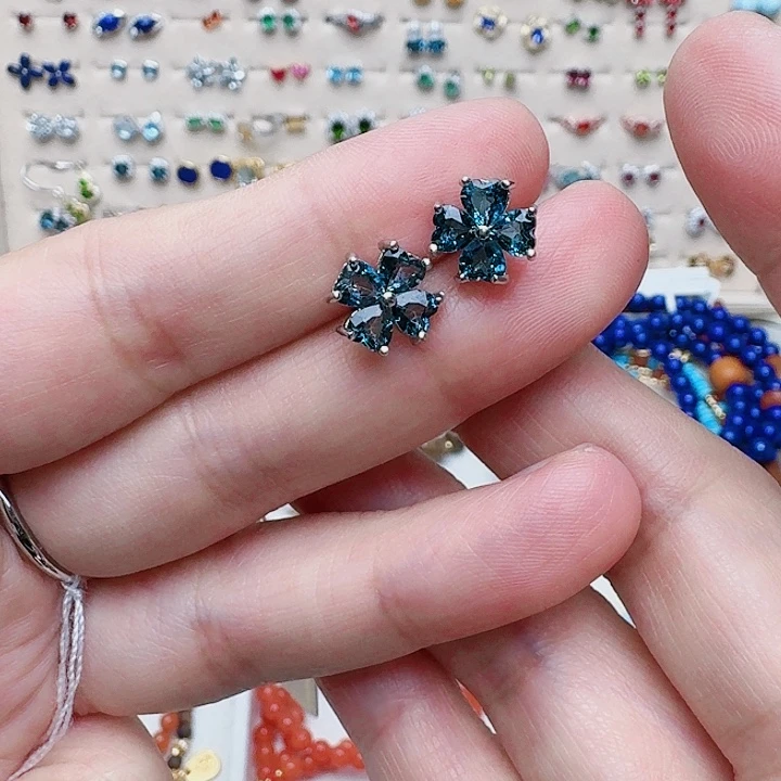 托帕石耳饰未镶嵌耳钉319