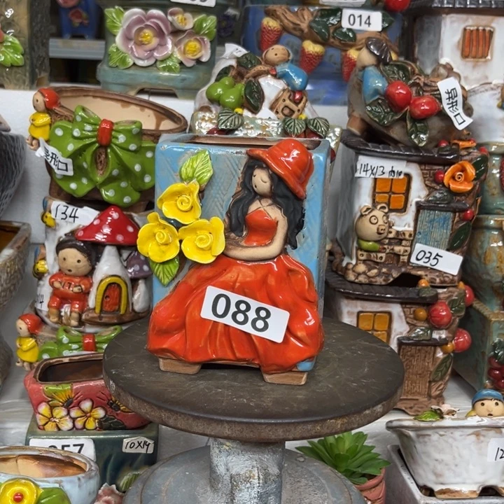 紫砂花盆粗陶材质多肉花盆