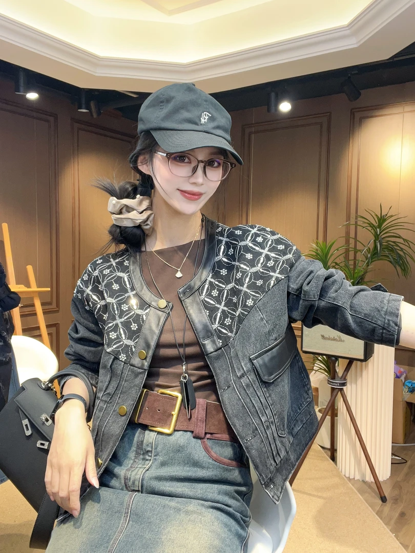 【千艺-Studio】“浪漫情诗”秋装海宁时尚秋冬短款网红设计夹克外套