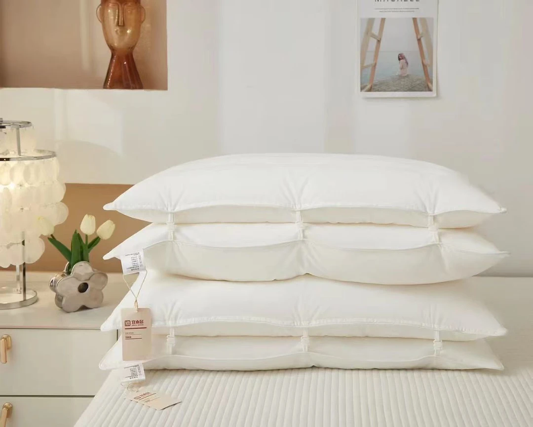全棉枕芯高品质本色二合一压不扁高弹枕芯护颈枕头纯棉100%全棉