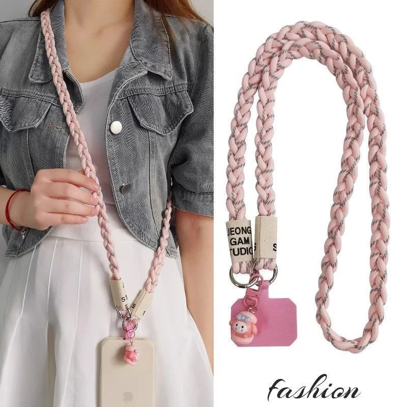 手机挂绳长款斜挎编织户外山系登山绳可肩背手机壳链条防丢斜跨女