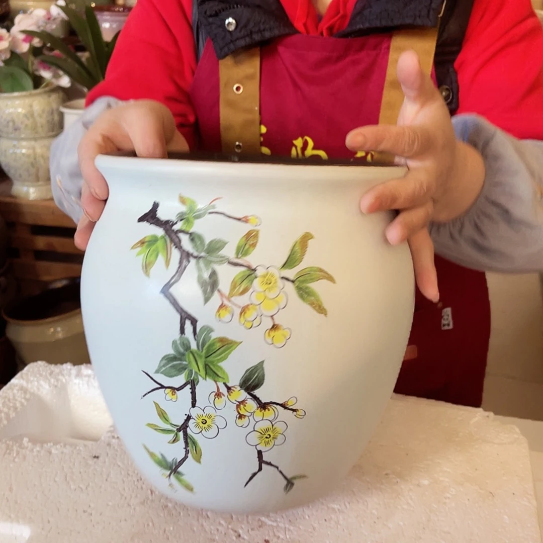 紫砂花盆高度22口径20