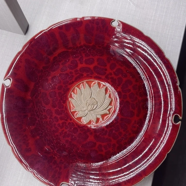 摆件纯手工制作，莲花盘