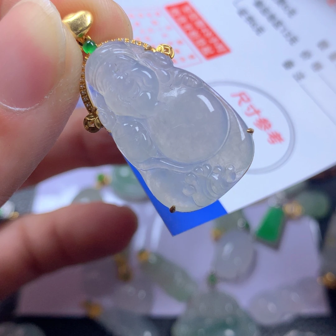 【闪购商品】翡翠颈饰18K金镶嵌翡翠