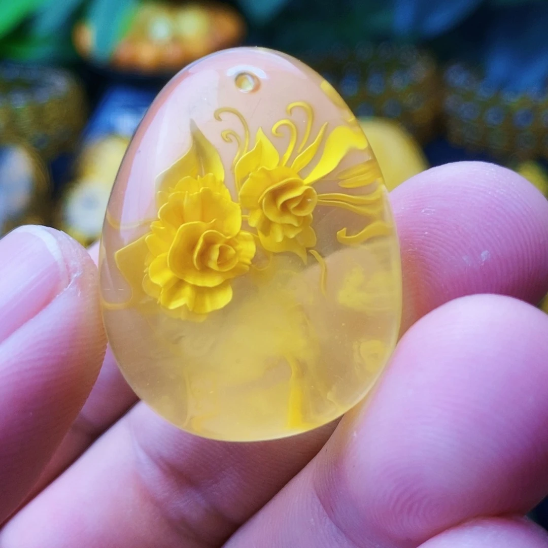 【闪购商品】金珀吊坠(不含链)未镶嵌