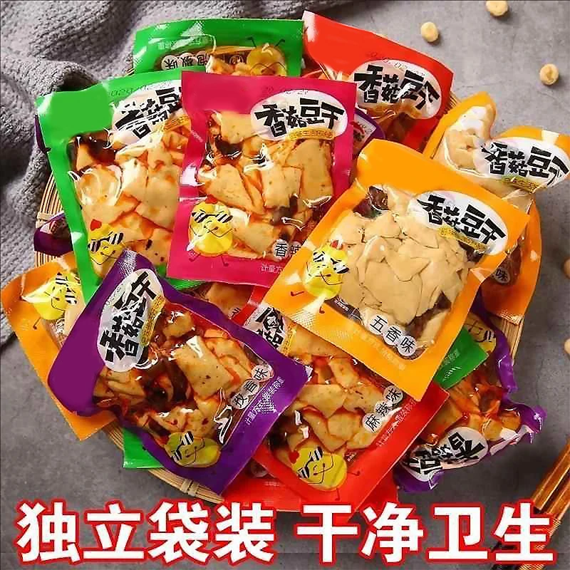 香菇豆干豆腐干五香麻辣味独立包解美味宿舍零食即食追剧饱腹速食