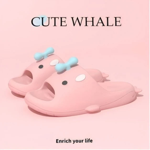 可爱小鲸鱼拖鞋2025新款室内居家静音防滑EVA踩屎感亲子拖鞋儿童