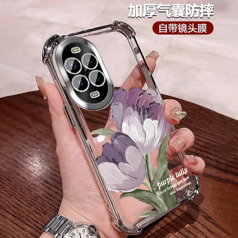 高颜值适用华为nova13pro手机壳四角防摔NOVA13带镜头膜 创意网红