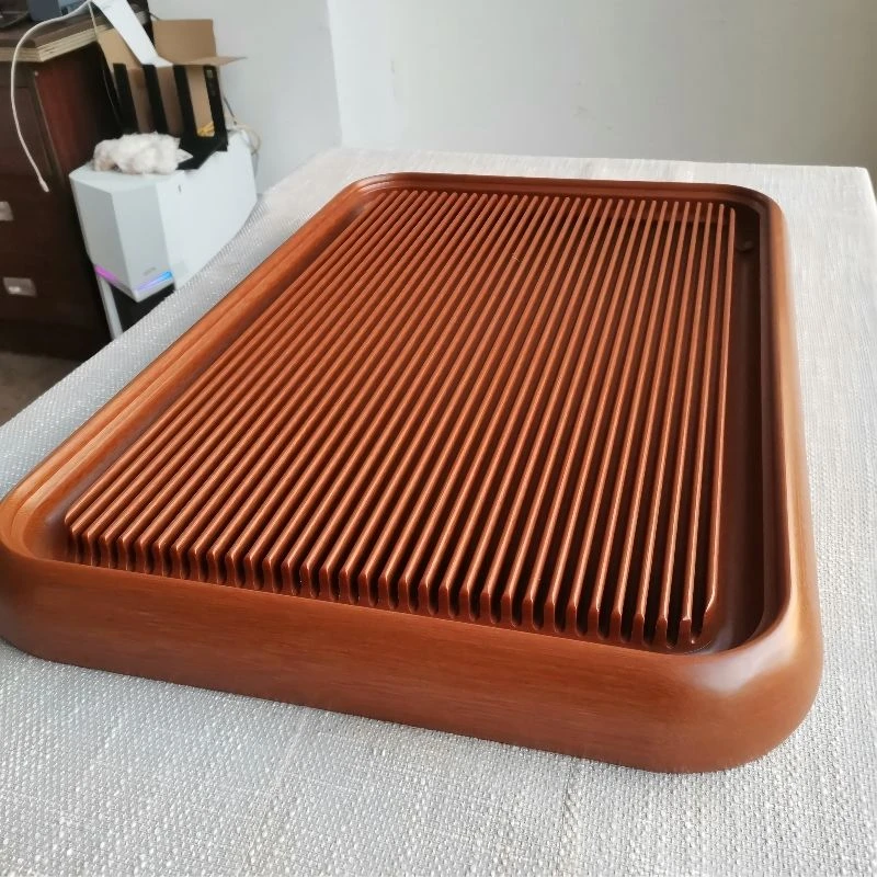 新款电木茶盘电木茶盘橙金色高山流水茶台电胶木