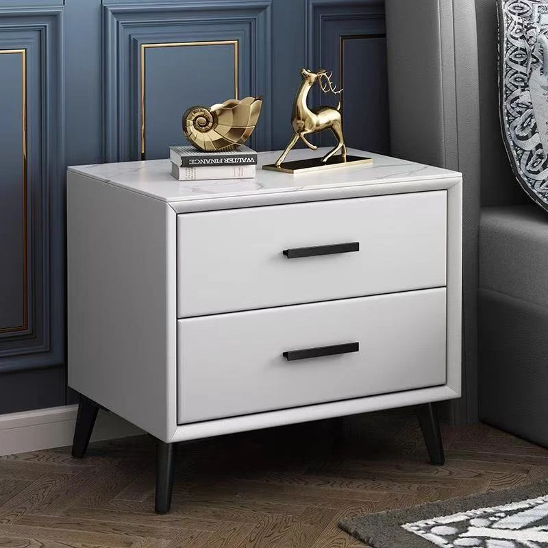 床头柜收纳柜五斗柜置物皮质轻奢北欧