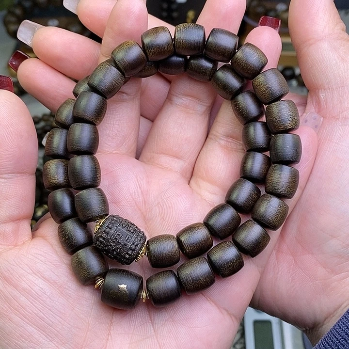 沉香手串李*柯越南芽庄白棋楠玉化沉水