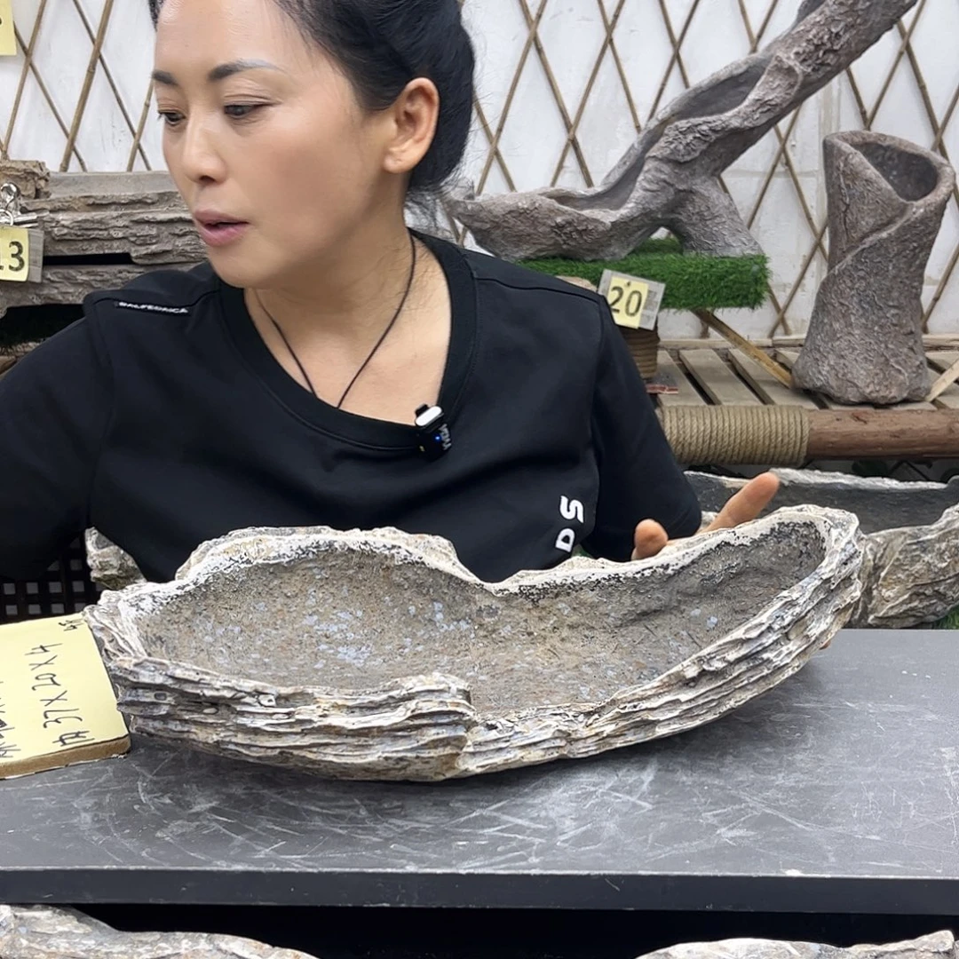 瓦片盆盆景盆P5-001