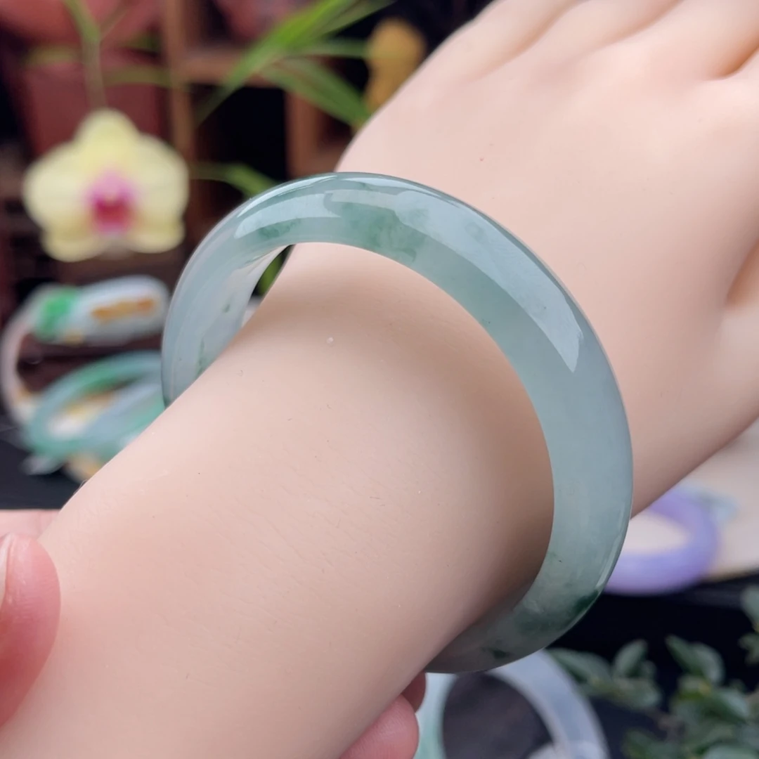 未镶嵌手镯翡翠水墨青花