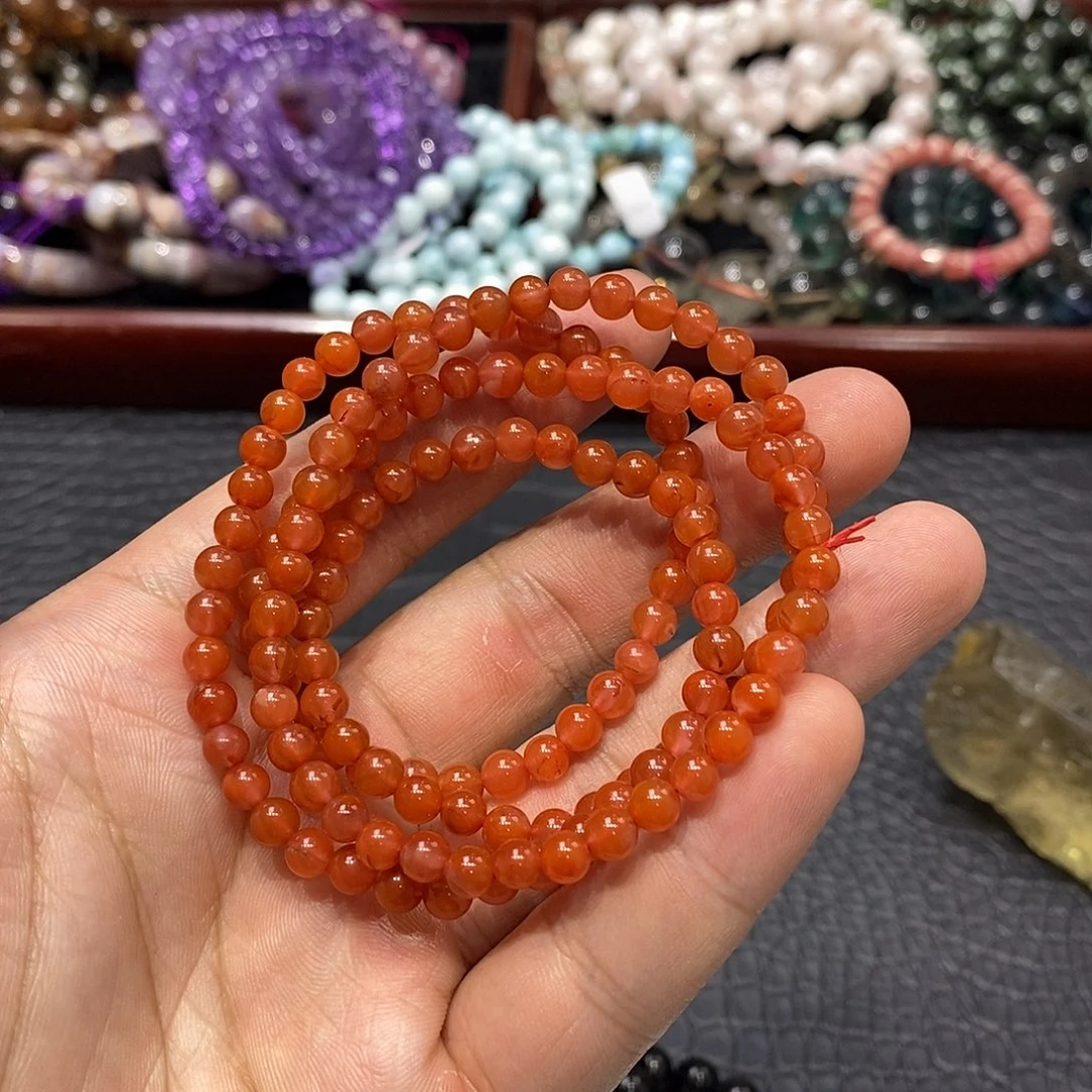 未镶嵌手链水晶南红四圈