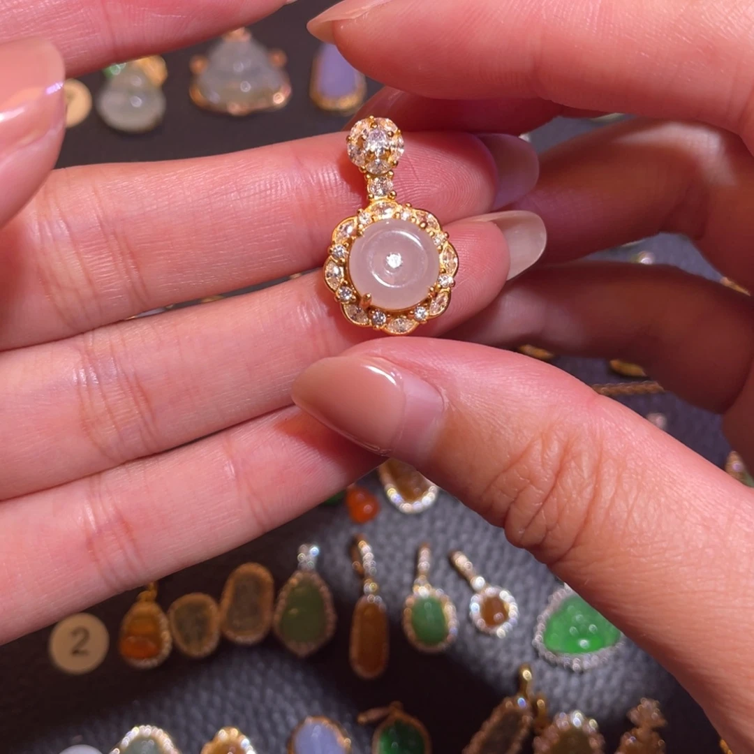 翡翠银S925镶嵌颈饰