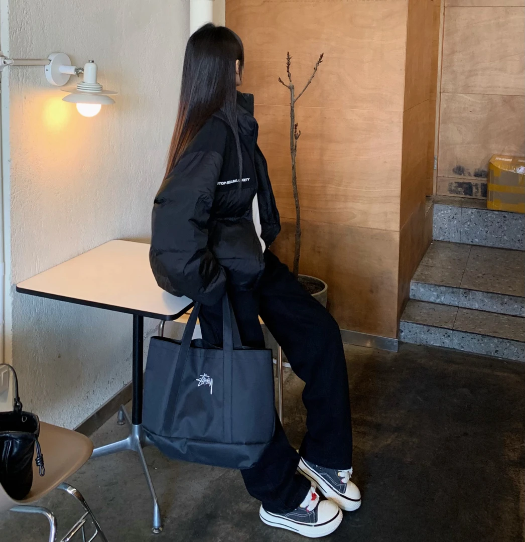 必须先囤起来！标语印花超级保暖立领棉服羽羽外套 男女同款