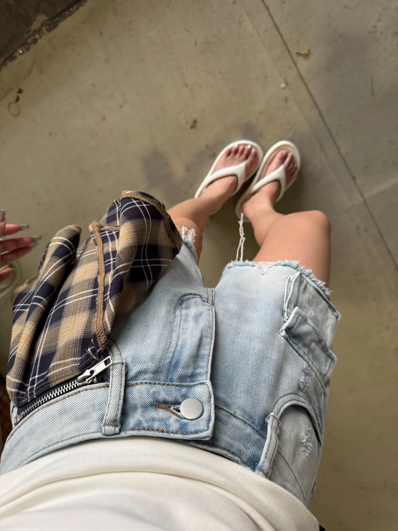 YOYO自制【工装短裤】显瘦百搭夏季牛仔短裤