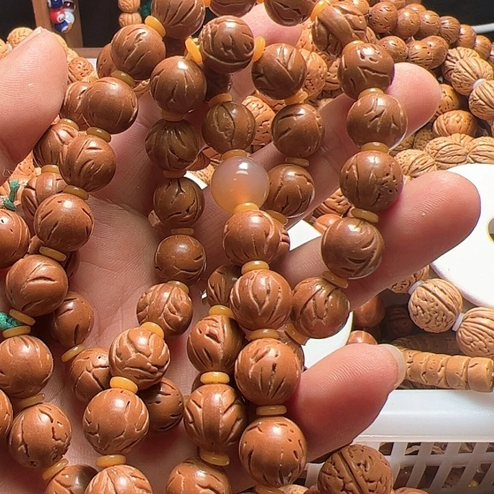 桃核手串卓*光洙脖挂13尺