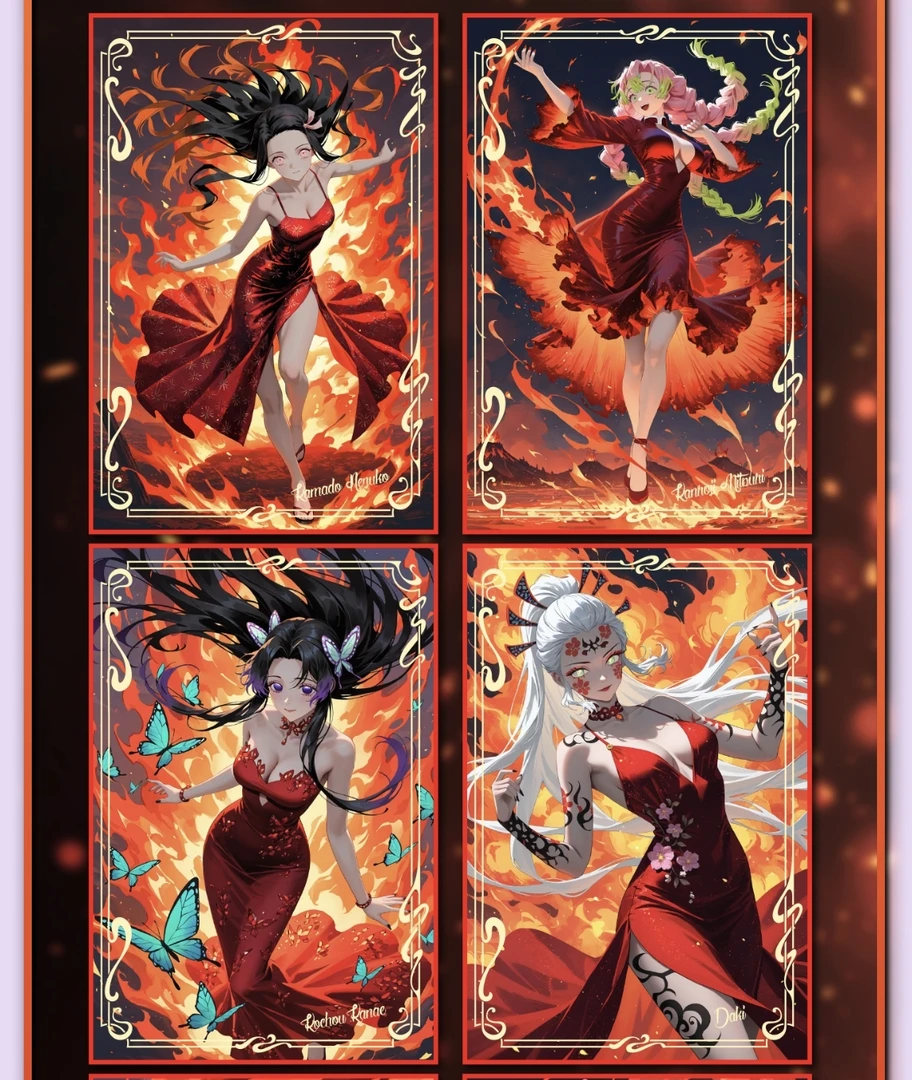 【禾木文创】【鬼灭之刃】二创动漫全系列女神亚克力工艺鬼灭收藏色纸