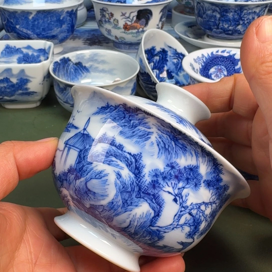 瓷景德镇纯手绘茶具圆圆299