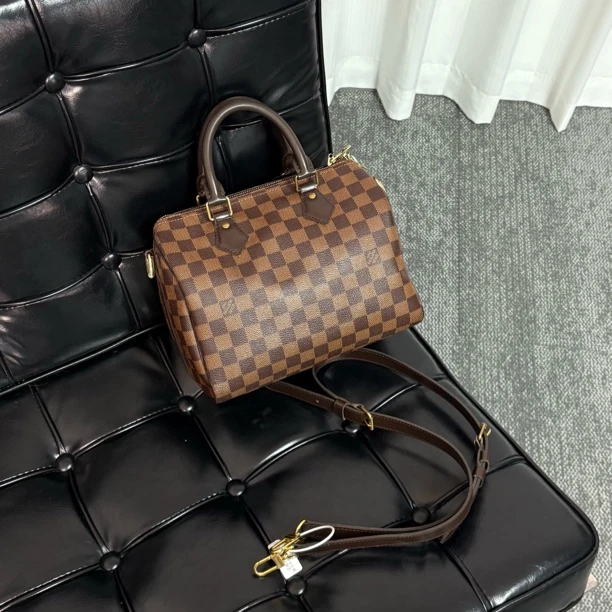 95新 LouisVuitton/路易威登 棋盘格sp25手提斜挎包xq