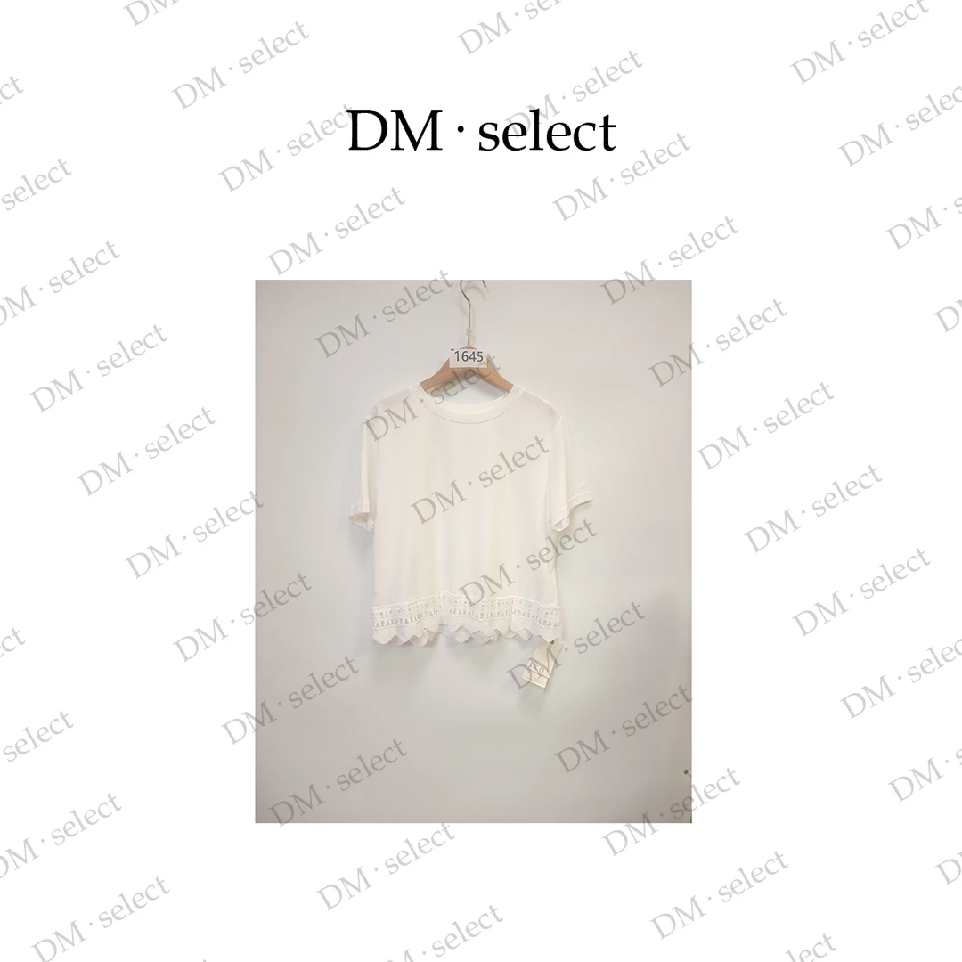 【2091】大漫甄选下摆镂空蕾丝边短袖AKY5-2550