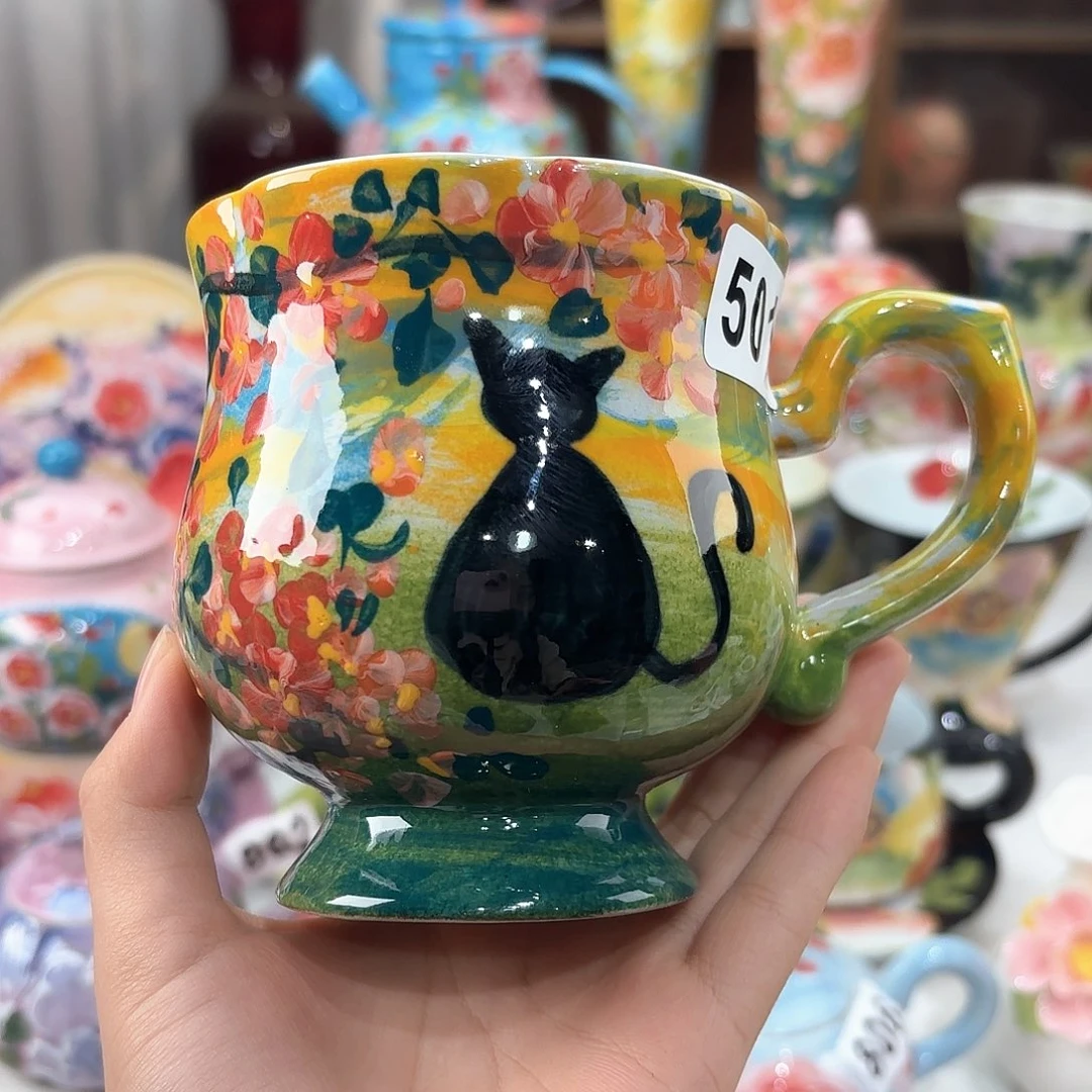 也***景德镇手绘高温釉下彩陶瓷茶具