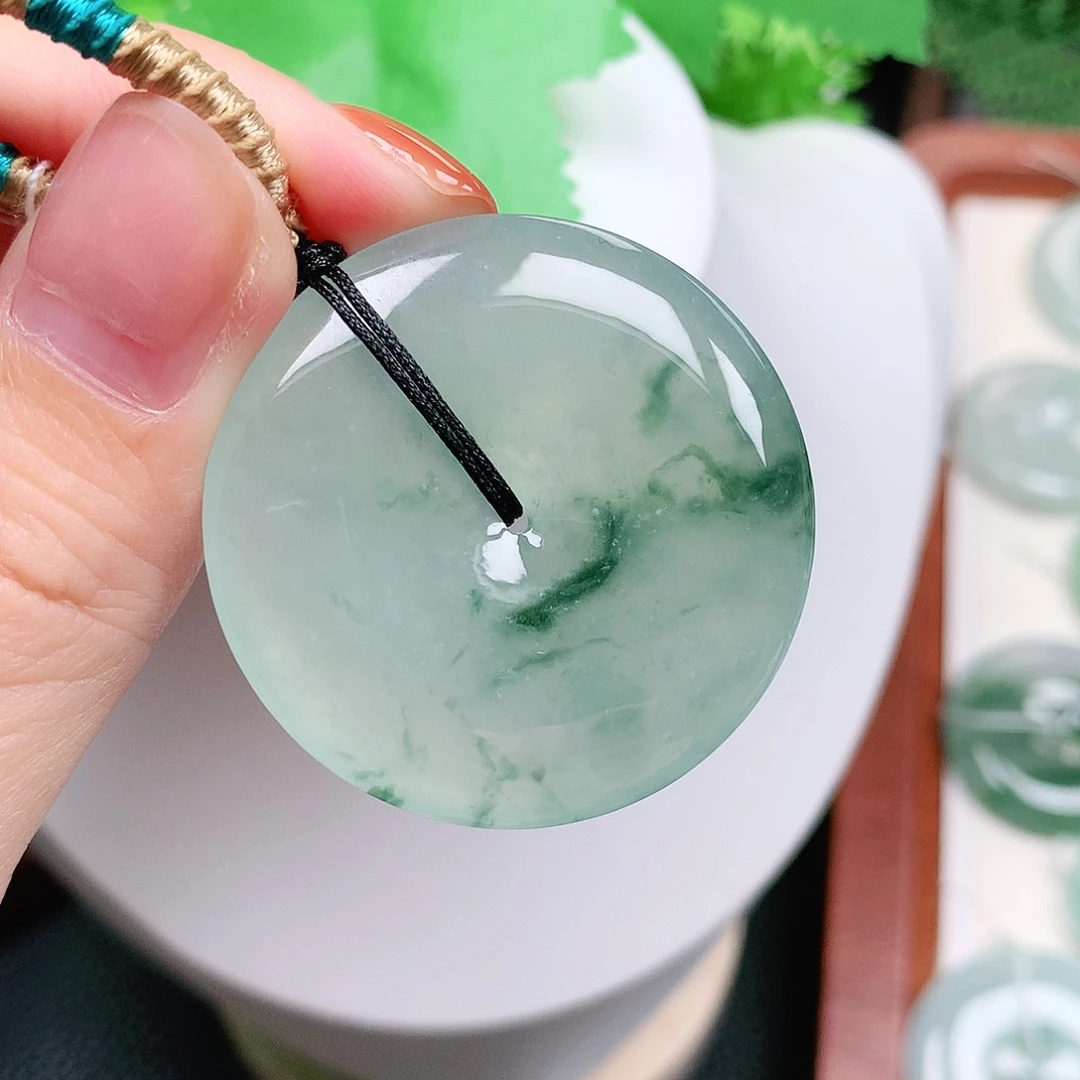 翡翠未镶嵌颈饰平安37-6