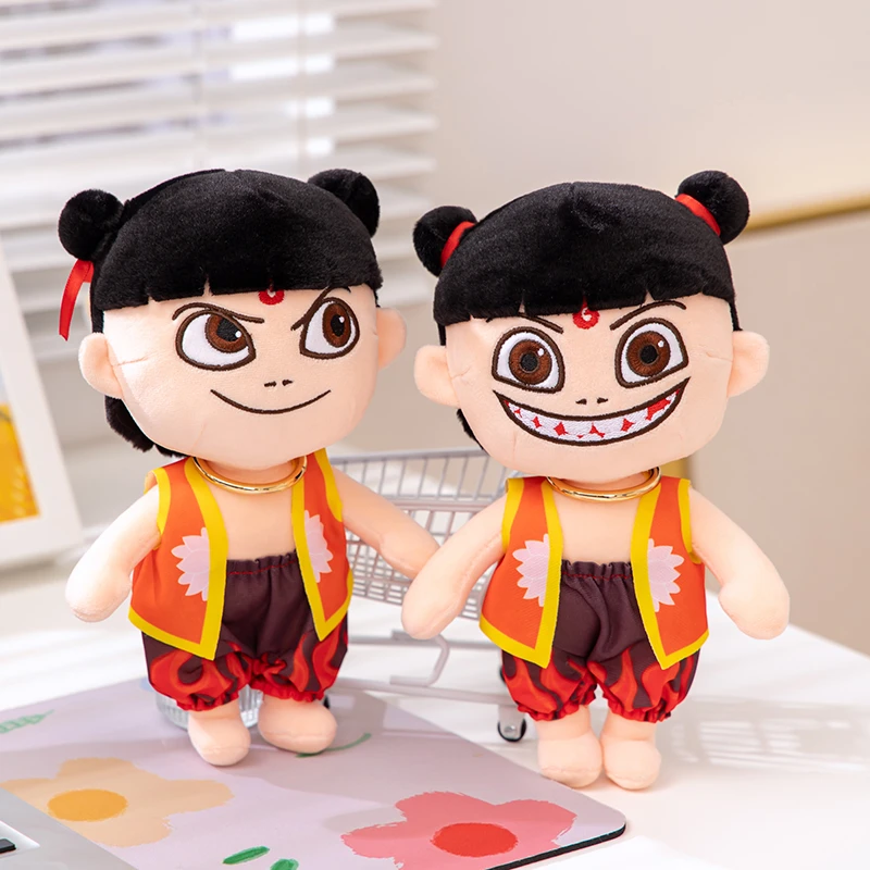 可爱哪吒毛绒玩具魔童闹海公仔布娃娃礼物