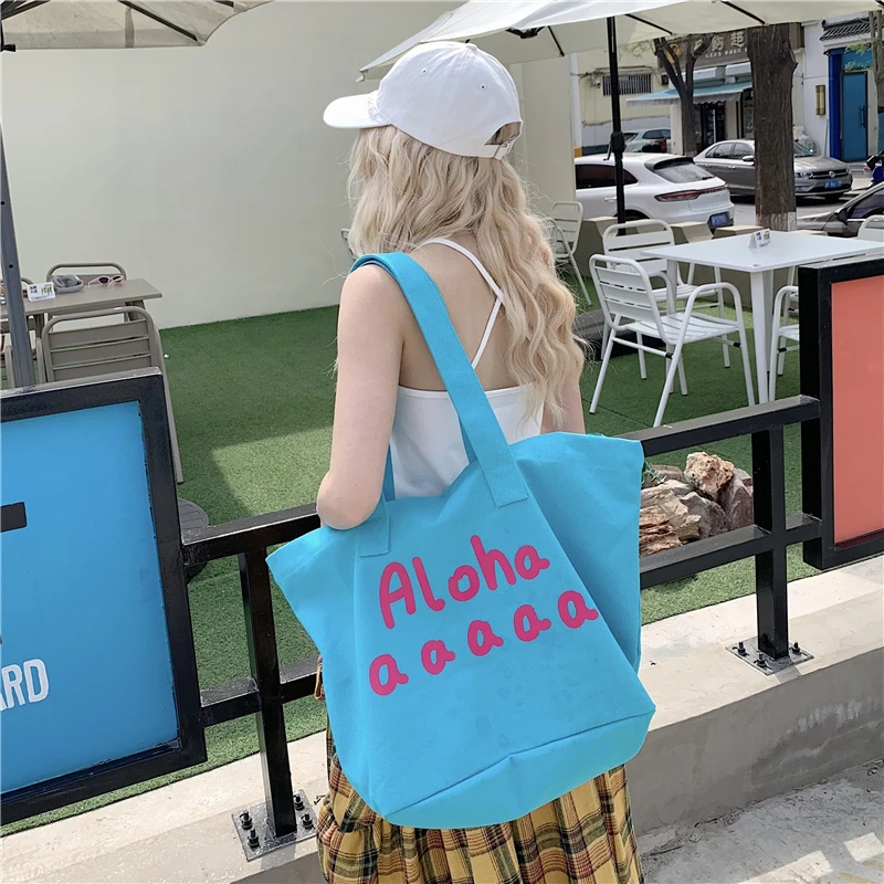 ins慵懒感简约单肩包大容量休闲百搭托特包轻便时尚松弛感帆布包