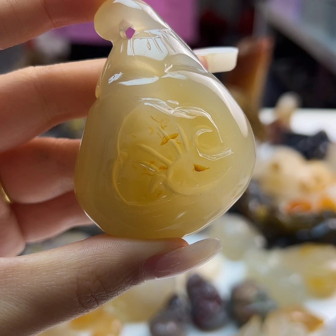 玛瑙/玉髓未镶嵌吊坠(不含链)