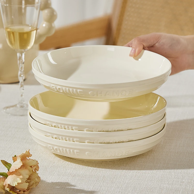 碗碟装家用奶油风乔迁送轻奢高级感颜值碗盘筷碗具2025新款餐具