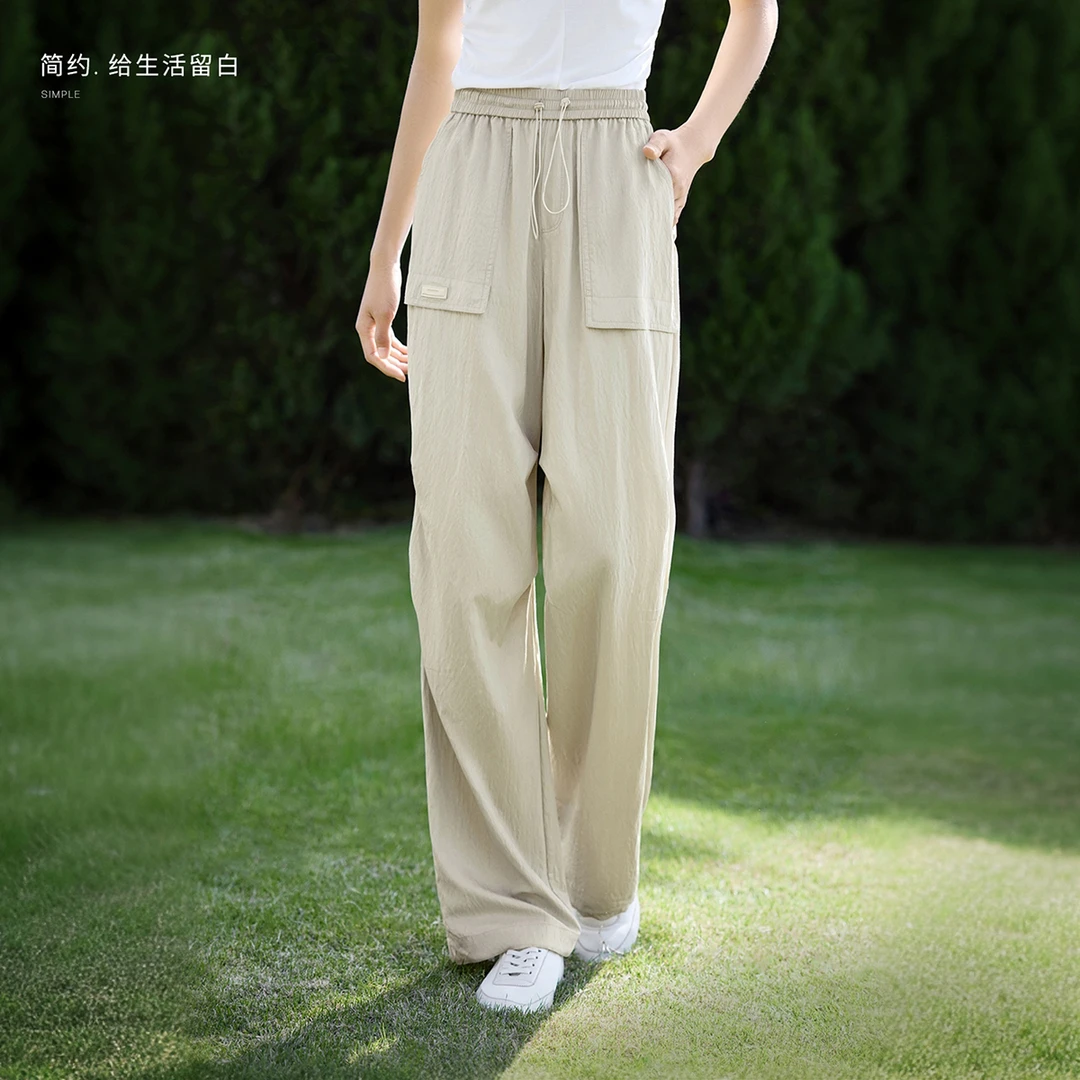 IHIMI/海谧简约轻旅休闲裤2025夏宽松徒步爬山松弛空气感长裤8007