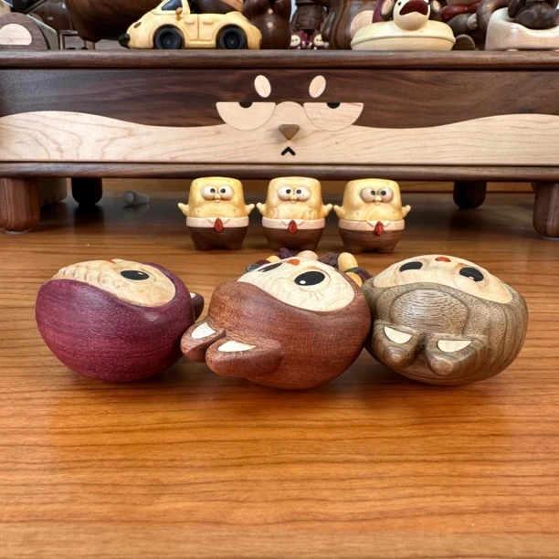 大脑袋手把件可盘好玩儿摆件