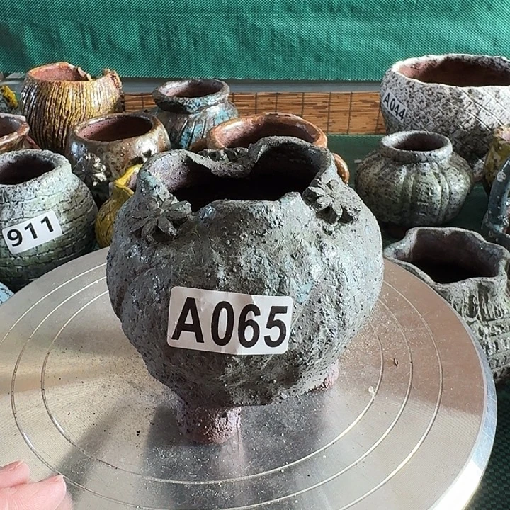 内口5高10粗陶手工