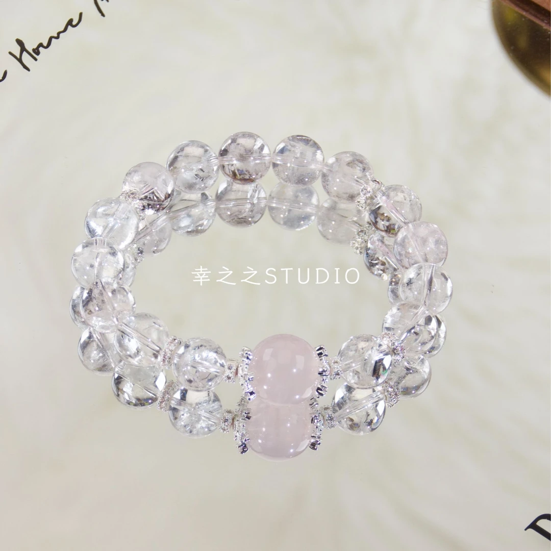 s1429【生命力】粉阿塞设计款手串精致百搭少女手链 多样性发其一