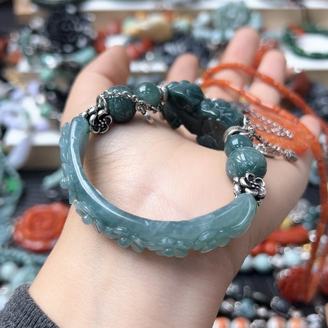 翡翠戒指未镶嵌晨****๑