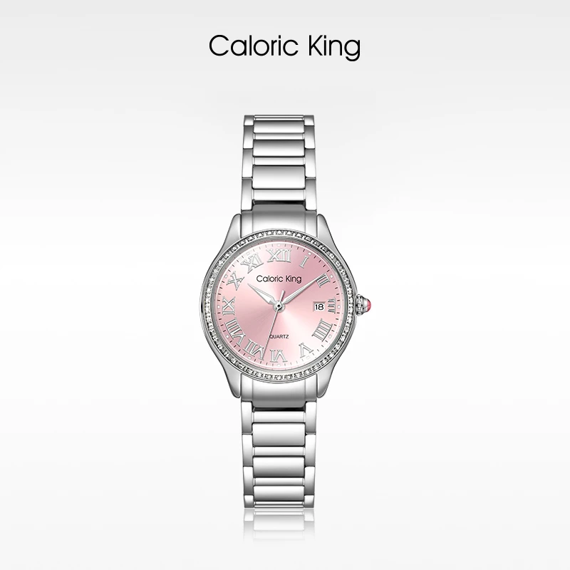 凯卡思Caloric King经典·红粉佳人进口石英机芯女士腕表