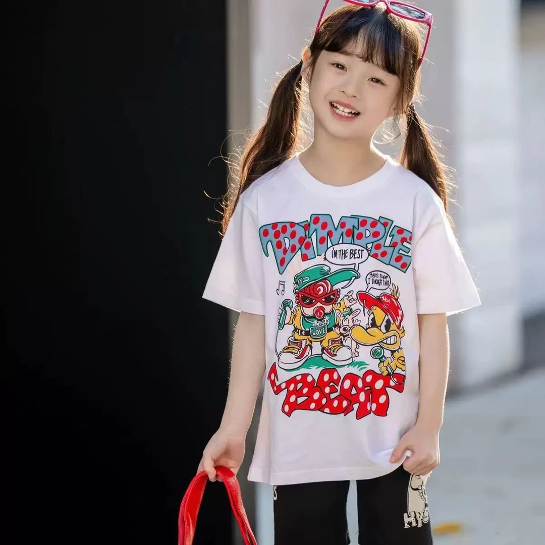 黑超潮牌儿童时尚百搭纯棉休闲夏季高品质童装断码孤品NO退NO换）