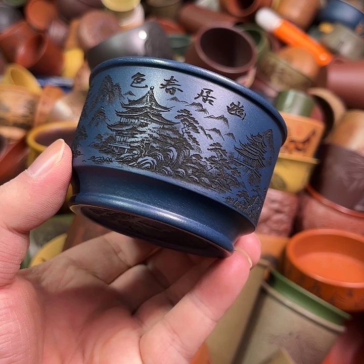 紫砂茶杯全手工紫砂主人杯