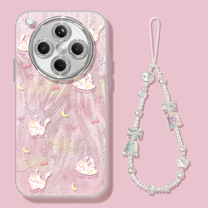 羽毛银樱桃猫咪适用苹果17手机壳iphone16华为oppo小米vivo防摔54