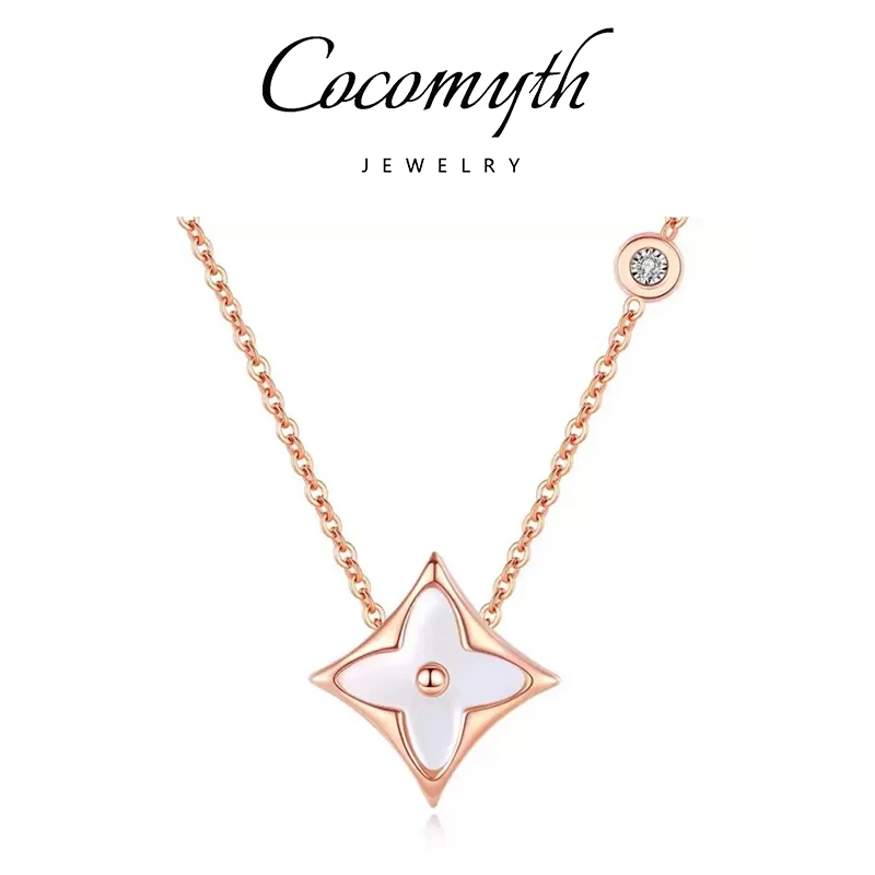 COCOMYTH 轻奢时尚百搭老方花项链D579