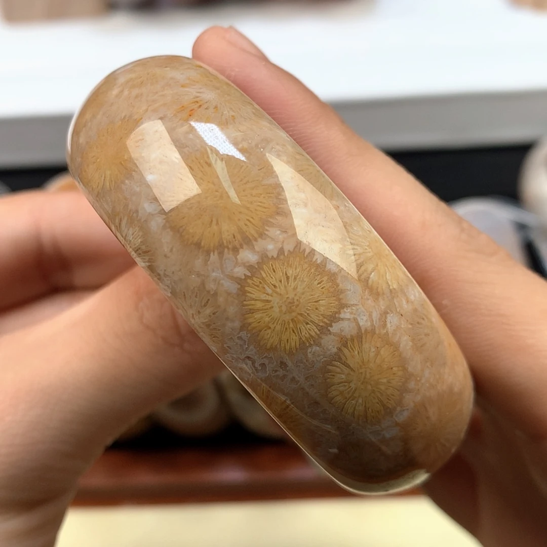 【闪购商品】颈饰未镶嵌硅化珊瑚（珊瑚玉）60号55圈霸王大花